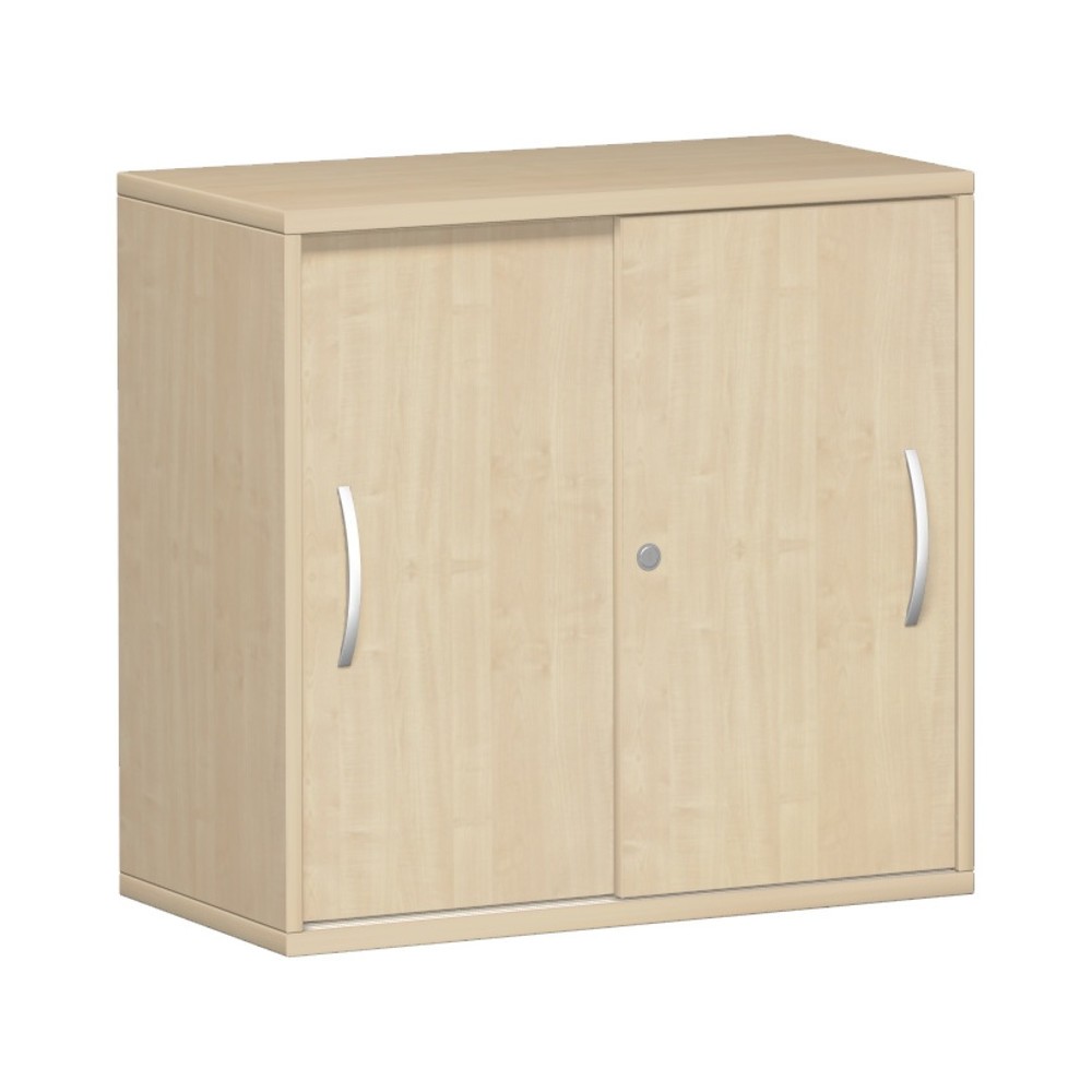 Illustration du produit: Armoire à portes coulissantes Profi, 2 hauteurs de classeurs, largeur 800 mm, érable