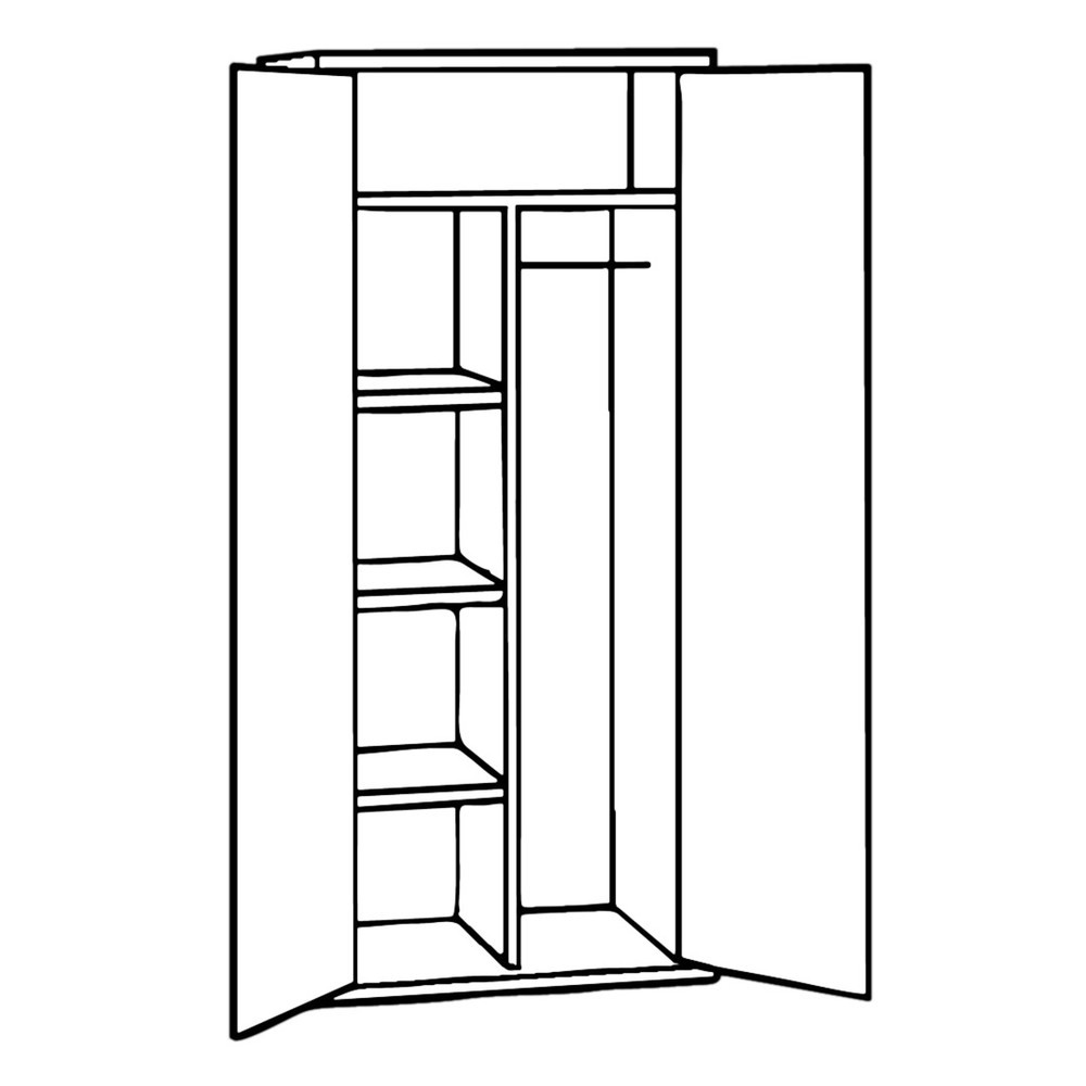 N° de l'image du produit 2 : Armoire à produits de nettoyage avec serrure à cylindre à pêne tournant, HxlxP 1 950 x 920 x 420 mm