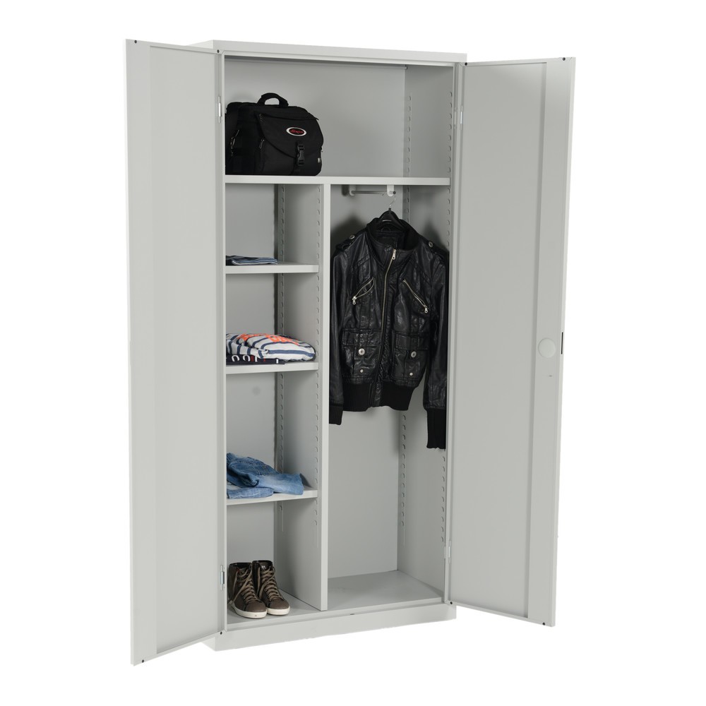 N° de l'image du produit 7 : Armoire à produits de nettoyage avec serrure à cylindre à pêne tournant, HxlxP 1 950 x 920 x 420 mm
