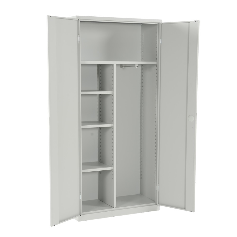 N° de l'image du produit 8 : Armoire à produits de nettoyage avec serrure à cylindre à pêne tournant, HxlxP 1 950 x 920 x 420 mm