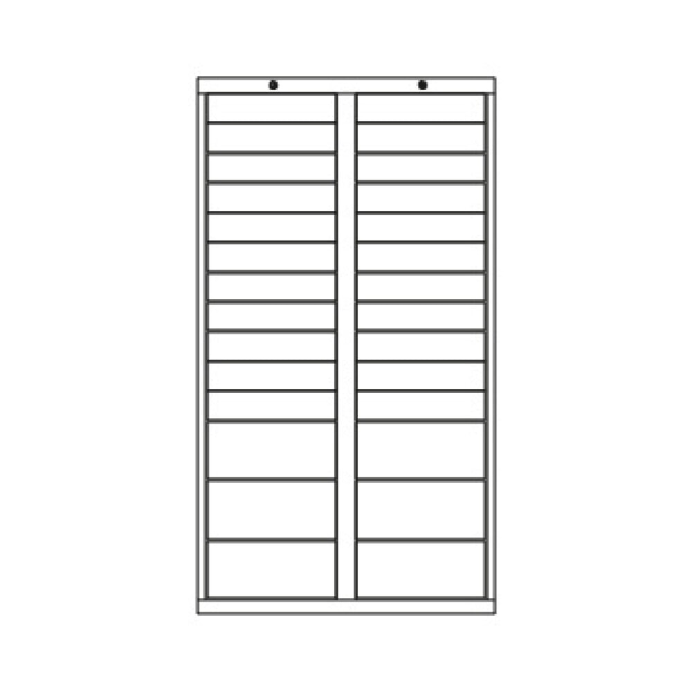 N° de l'image du produit 4 : Armoire à tiroirs légère PAVOY, guidage à coulissement, tiroirs 30 x 100 mm + 2 x 200 mm, largeur 1 000 mm, bleu gentiane, gris clair