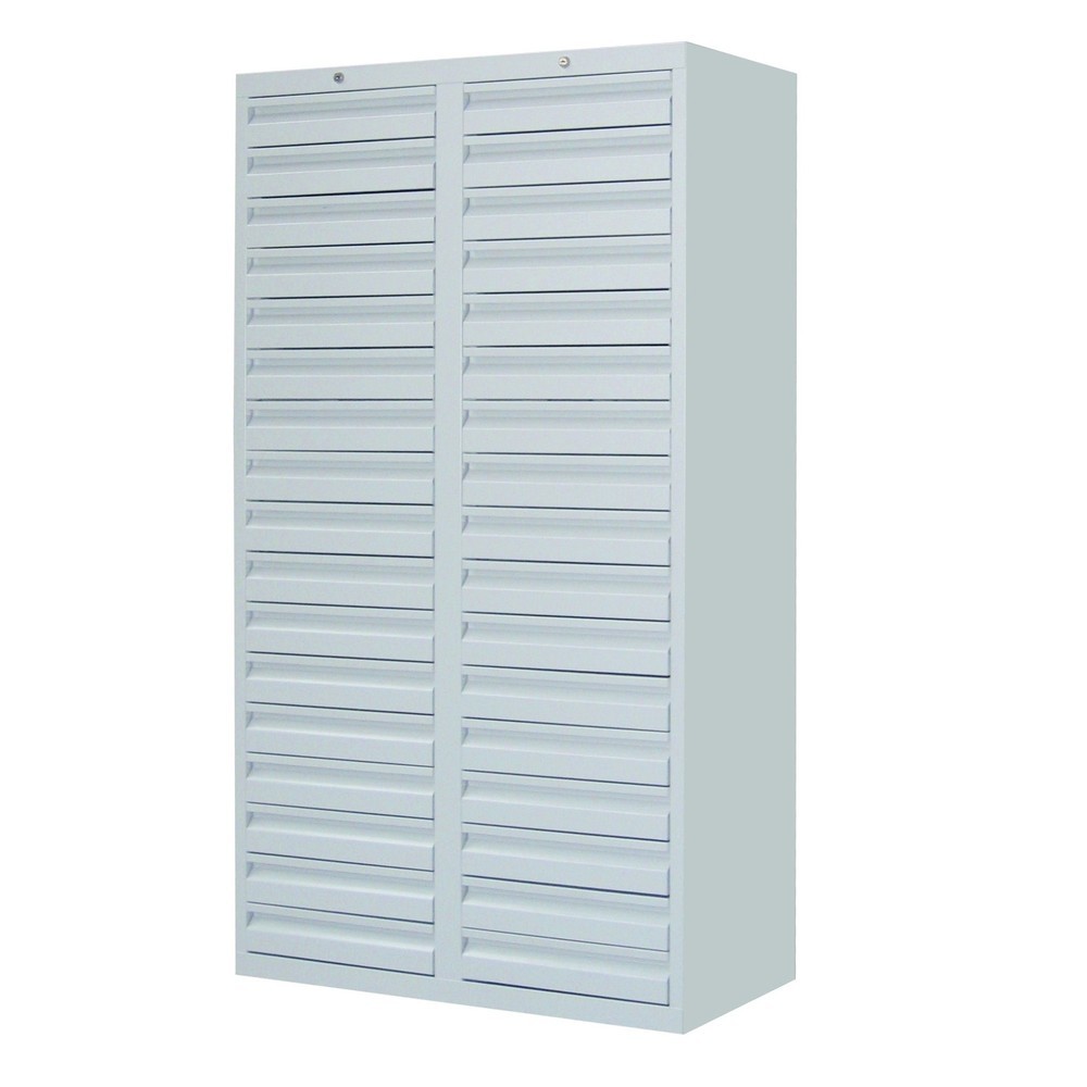 N° de l'image du produit 3 : Armoire à tiroirs légère PAVOY, guidage à coulissement, tiroirs 34 x 100 mm, largeur 1 000 m, gris clair, gris clair
