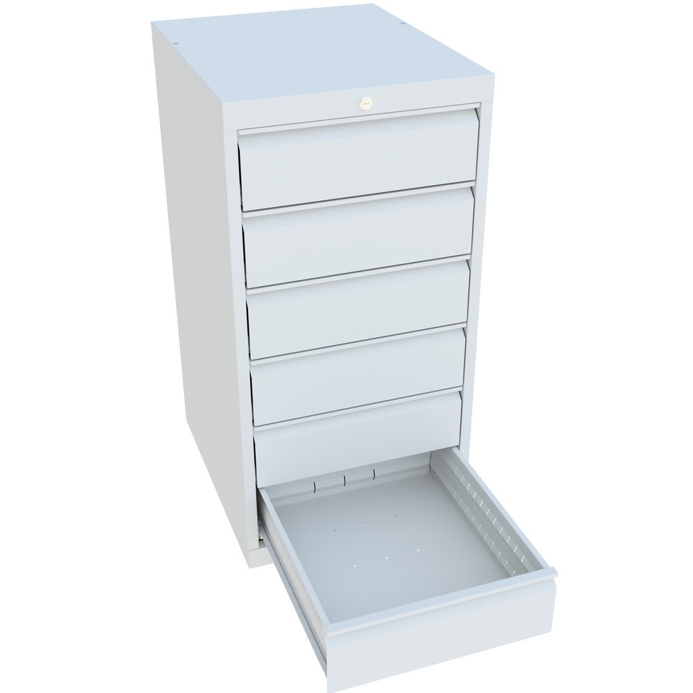 N° de l'image du produit 3 : Armoire à tiroirs PAVOY, hauteur 1 000 mm, tiroirs 6 x 150 mm, largeur 500 mm, gris clair, gris clair