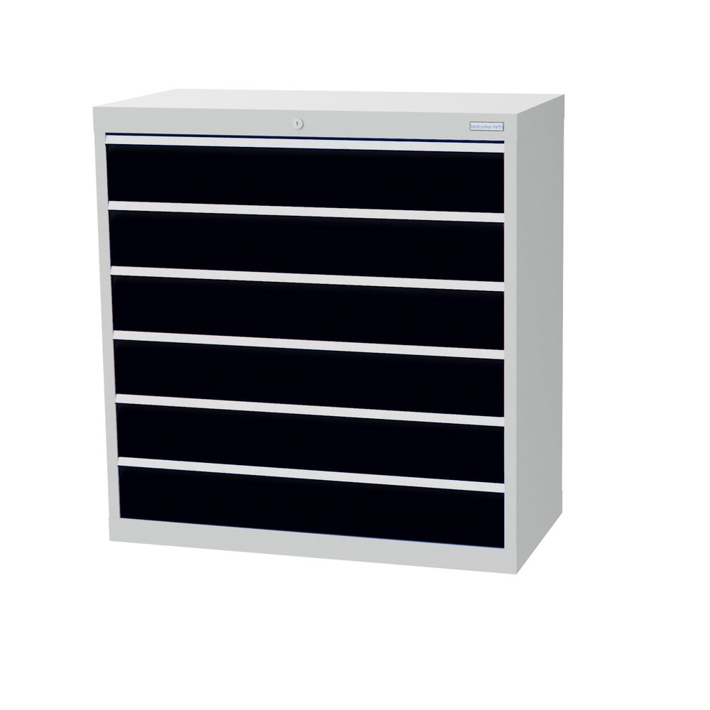 Illustration du produit: Armoire à tiroirs Profi, tiroirs de 6 x 150 mm, H x l x P 1 019 x 980 x 500 mm Bedrunka+Hirth, gris anthracite, gris clair