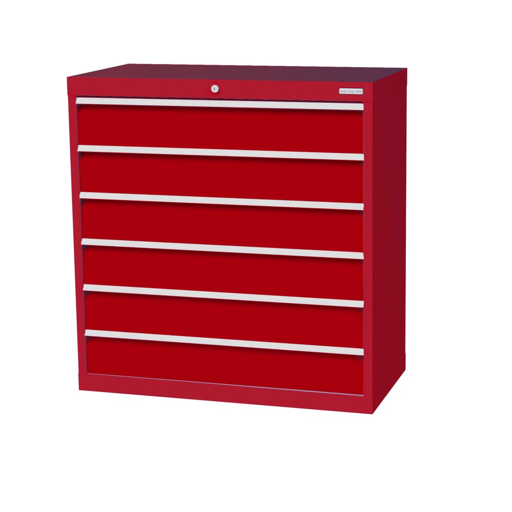 Illustration du produit: Armoire à tiroirs Profi, tiroirs de 6 x 150 mm, H x l x P 1 019 x 980 x 500 mm Bedrunka+Hirth, rouge rubis, rouge rubis