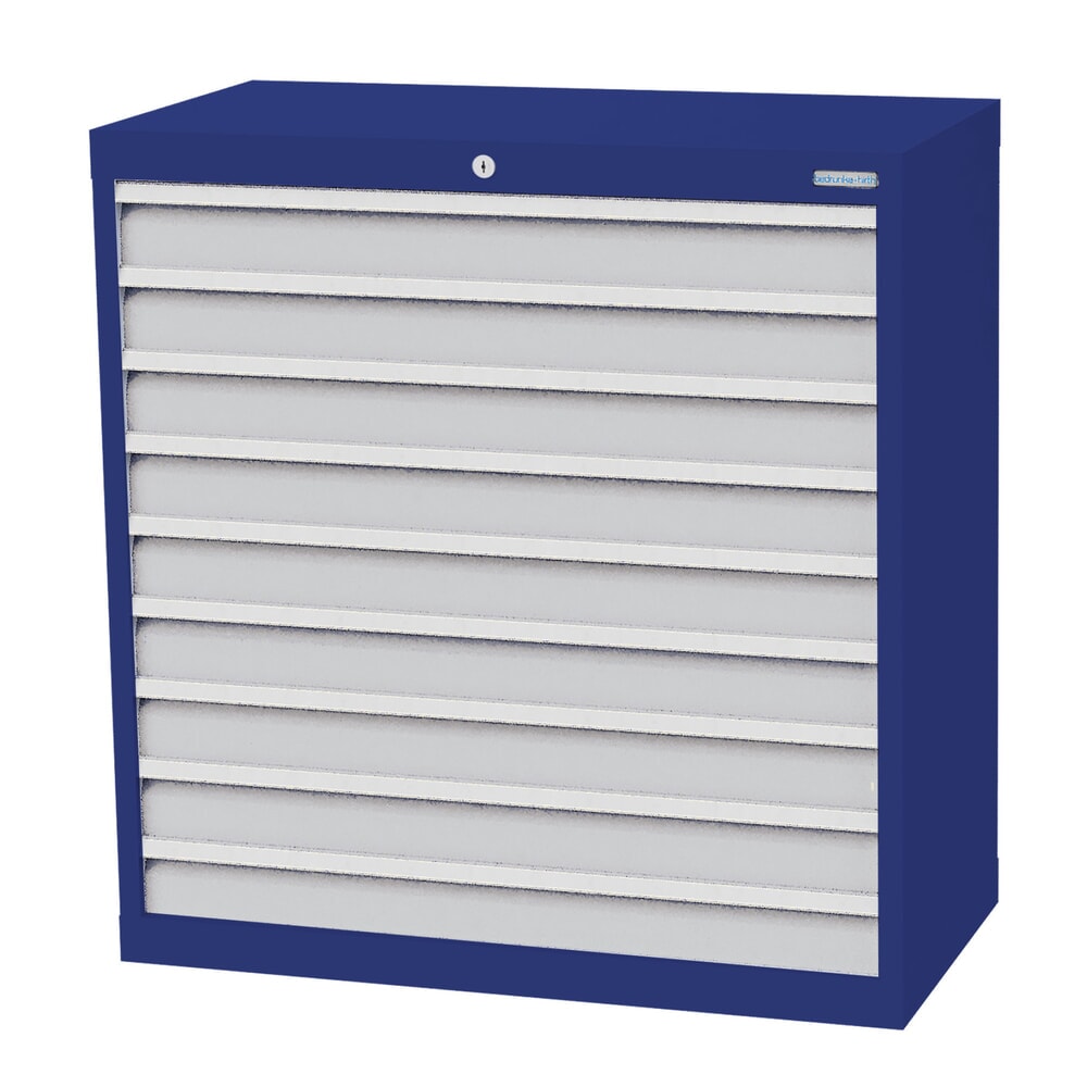 Illustration du produit: Armoire à tiroirs Profi, tiroirs de 9 x 100 mm, H x l x P 1 019 x 980 x 500 mm Bedrunka+Hirth, bleu gentiane, gris clair