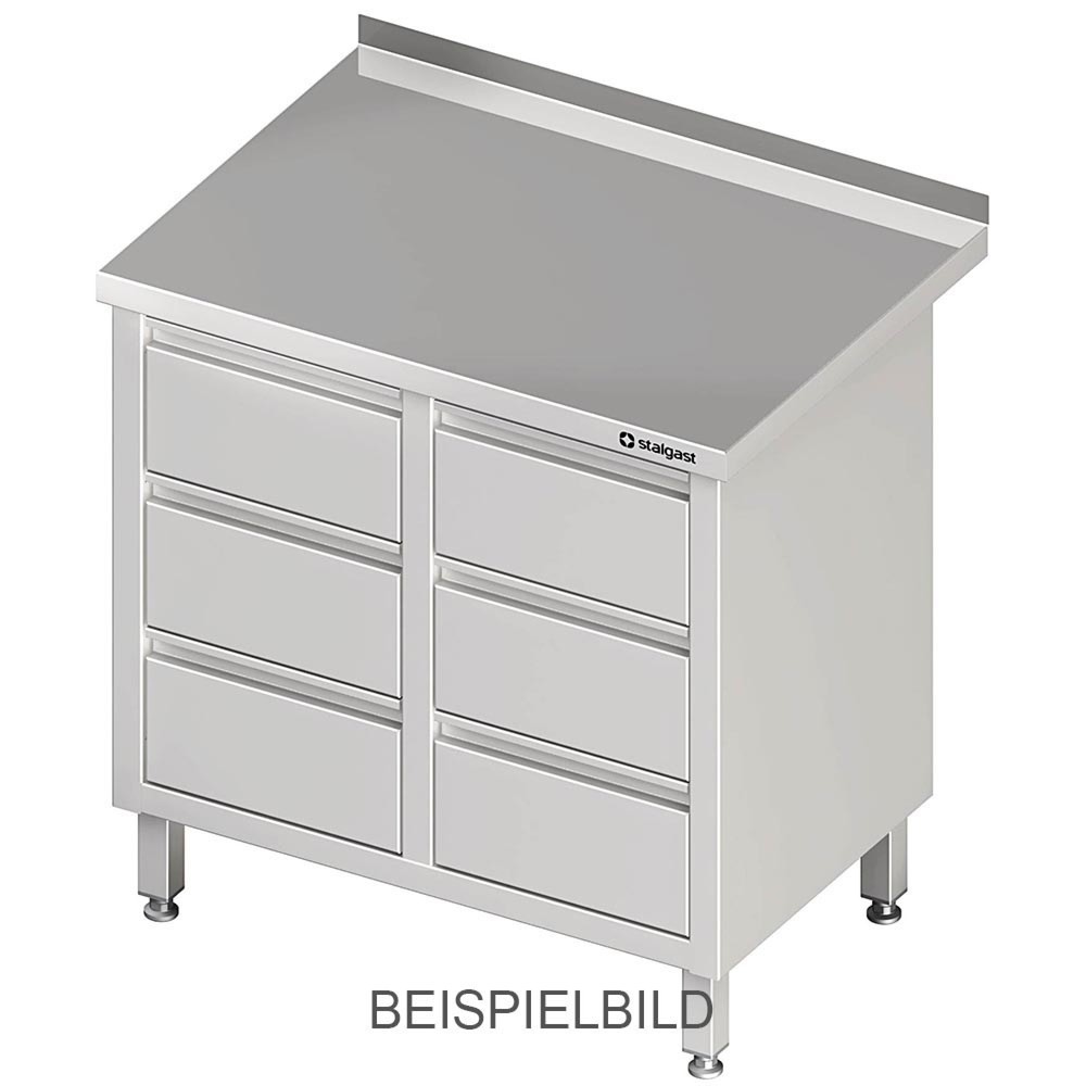 Illustration du produit: Armoire à tiroirs Stalgast avec 2x3 tiroirs, 840x600x850 mm, sans rebord, soudée