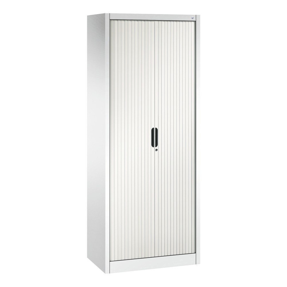 Illustration du produit: Armoire à volet roulant C+P, 5 hauteurs de classeur, largeur 800 mm, blanc pur