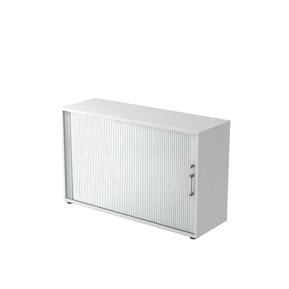 Illustration du produit: Armoire à volet roulant Hammerbacher hor. 2OH 120 cm CE blanc/argenté