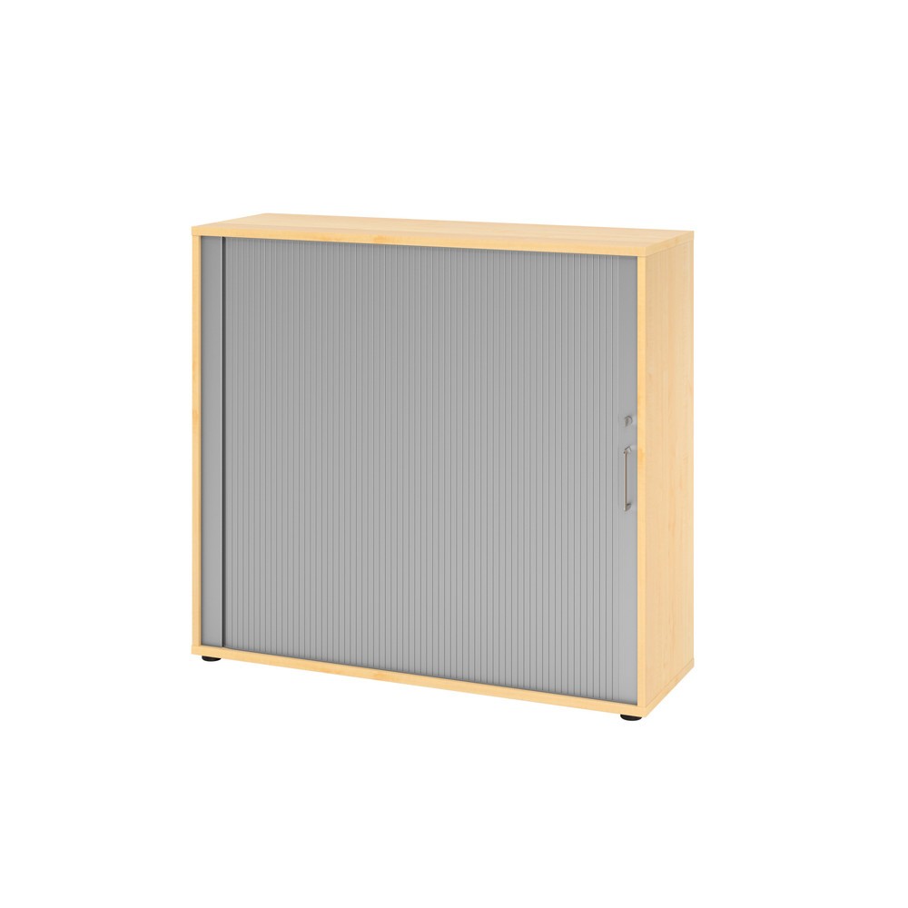Illustration du produit: Armoire à volet roulant Hammerbacher hor. 3OH 120 cm BS érable/argenté