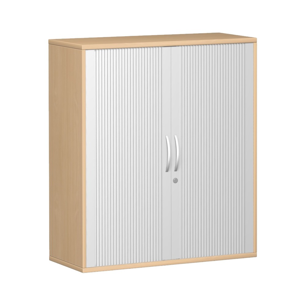 Illustration du produit: Armoire à volet transversal Profi, 3 hauteurs de classeurs, largeur 1 000 mm, hêtre