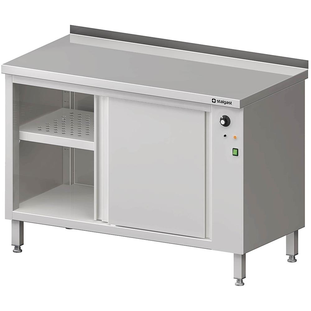 Illustration du produit: Armoire chauffante Stalgast à portes coulissantes, 1000x600x850 mm, avec rebord, soudée