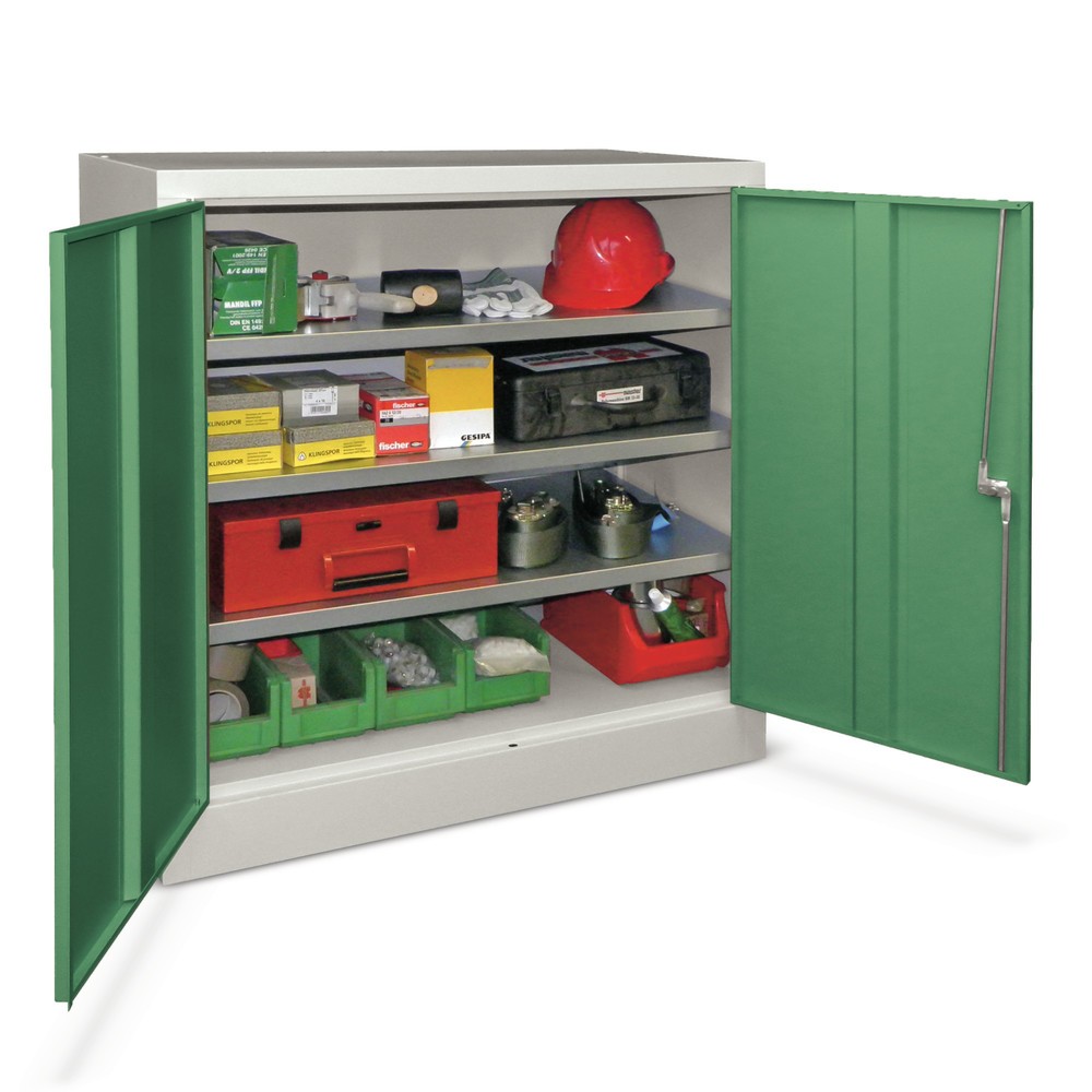 Illustration du produit: PAVOY Armoire de bureau avec 3 tablettes, HxlxP 1 000 x 1 000 x 500 mm, gris clair, gris clair