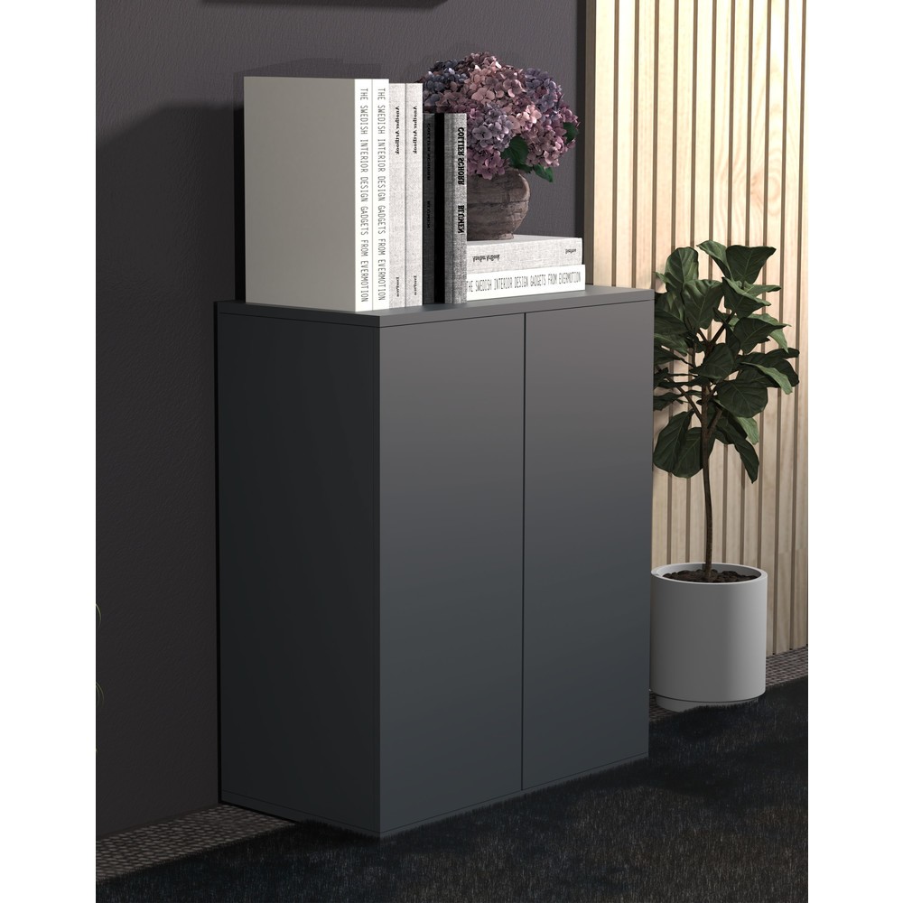 N° de l'image du produit 2 : VCM Armoire Dalosa 2 compartiments, anthracite