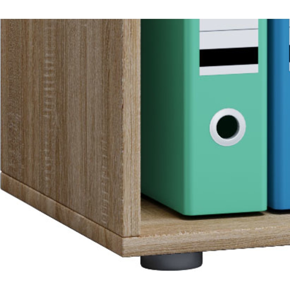 N° de l'image du produit 2 : Lona Armoire de bureau avec portes coulissantes, 2 compartiments, HxLxP 700 x 740 x 400 mm, chêne Sonoma