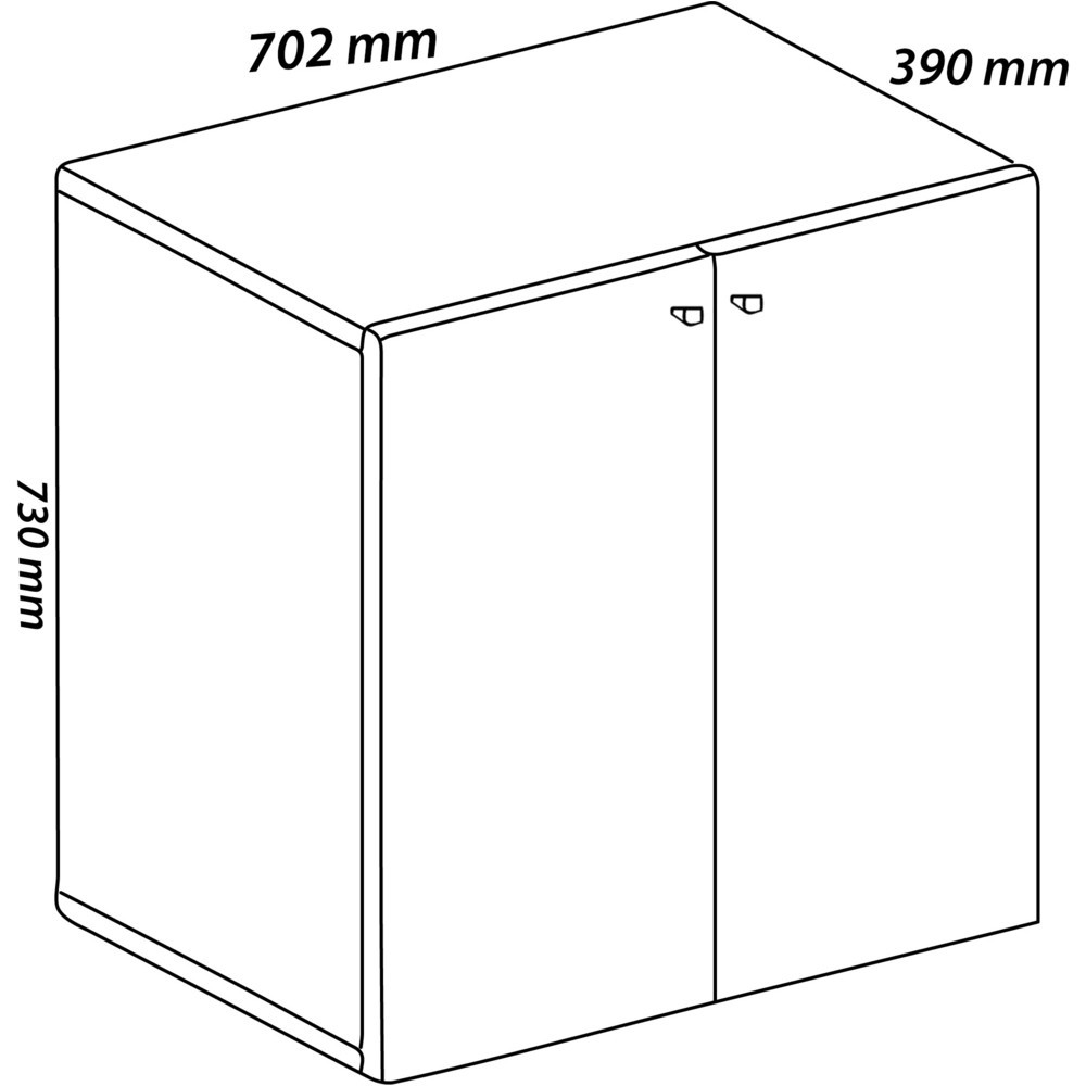 N° de l'image du produit 4 : Armoire de bureau VCM Lona L avec portes battantes, blanche