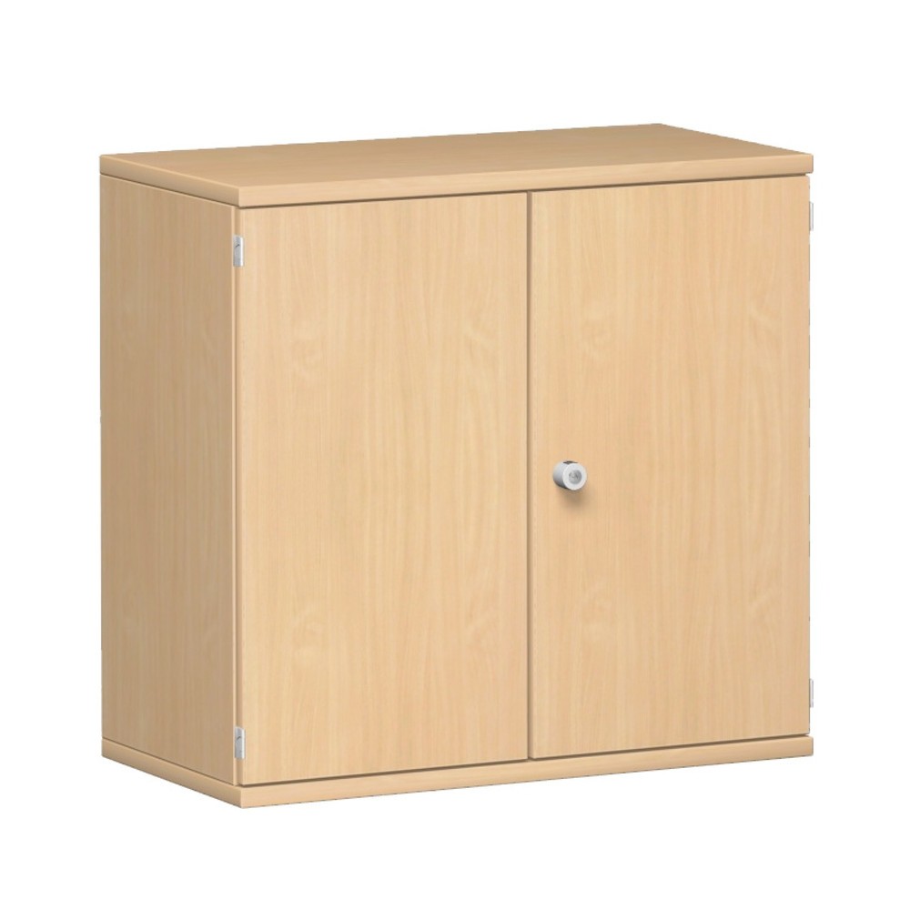 Illustration du produit: Armoire de bureau Profi, 2 hauteurs de classeurs, largeur 800 mm, porte battante, hêtre