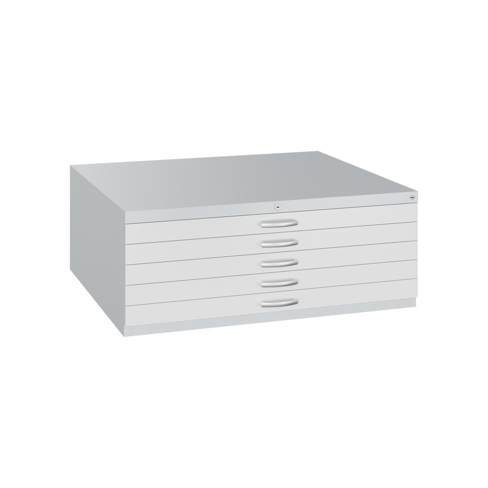Illustration du produit: Armoire de classement à plat C+P, 5 tiroirs DIN A1, gris clair