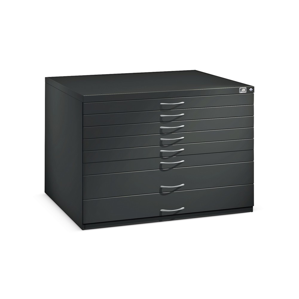 N° de l'image du produit 2 : Armoire de classement à plat C+P, 5 tiroirs DIN A1, gris clair