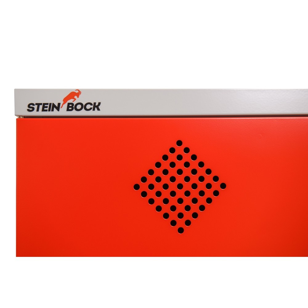 N° de l'image du produit 9 : Armoire de sécurité Steinbock® pour conteneurs d’huile, 2 étagères grillagées, 1 cuve de rétention, HxlxP 1 950 x 950 x 500 mm