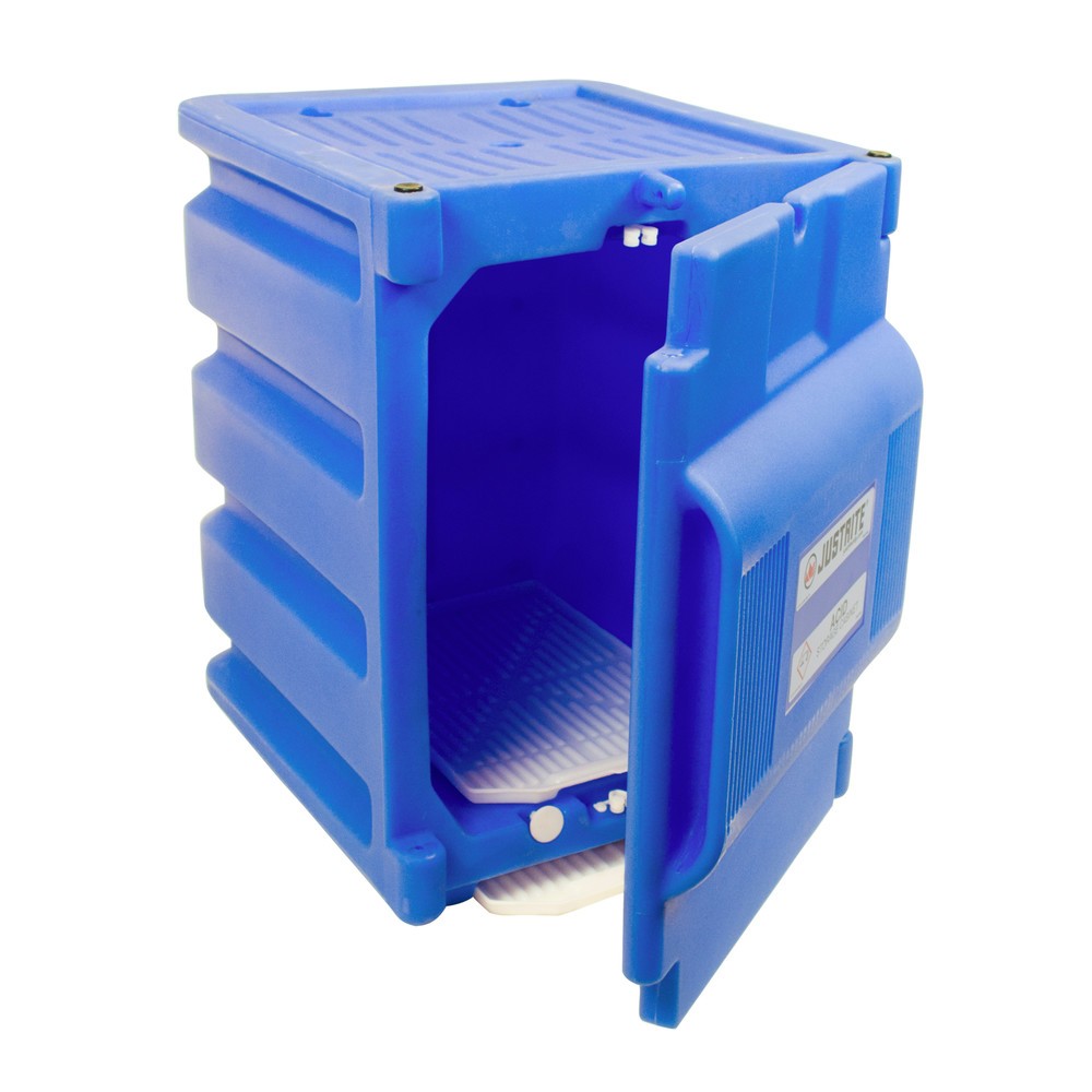N° de l'image du produit 2 : Armoire de sécurité Justrite® PE pour produits chimiques corrosifs, HxLxP 500 x 360 x 440 mm, fermeture manuelle