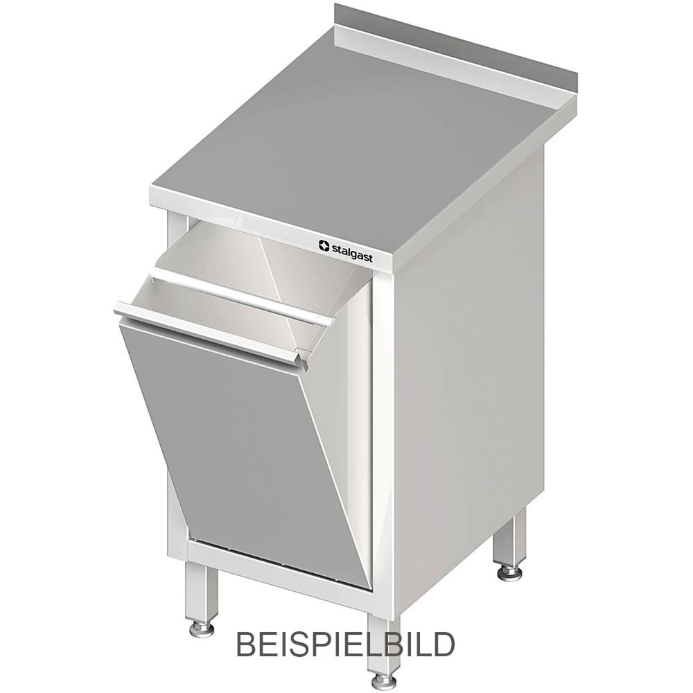 Illustration du produit: Armoire de travail Stalgast avec conteneur à déchets basculant, 450x600x850 mm, sans rebord, soudée