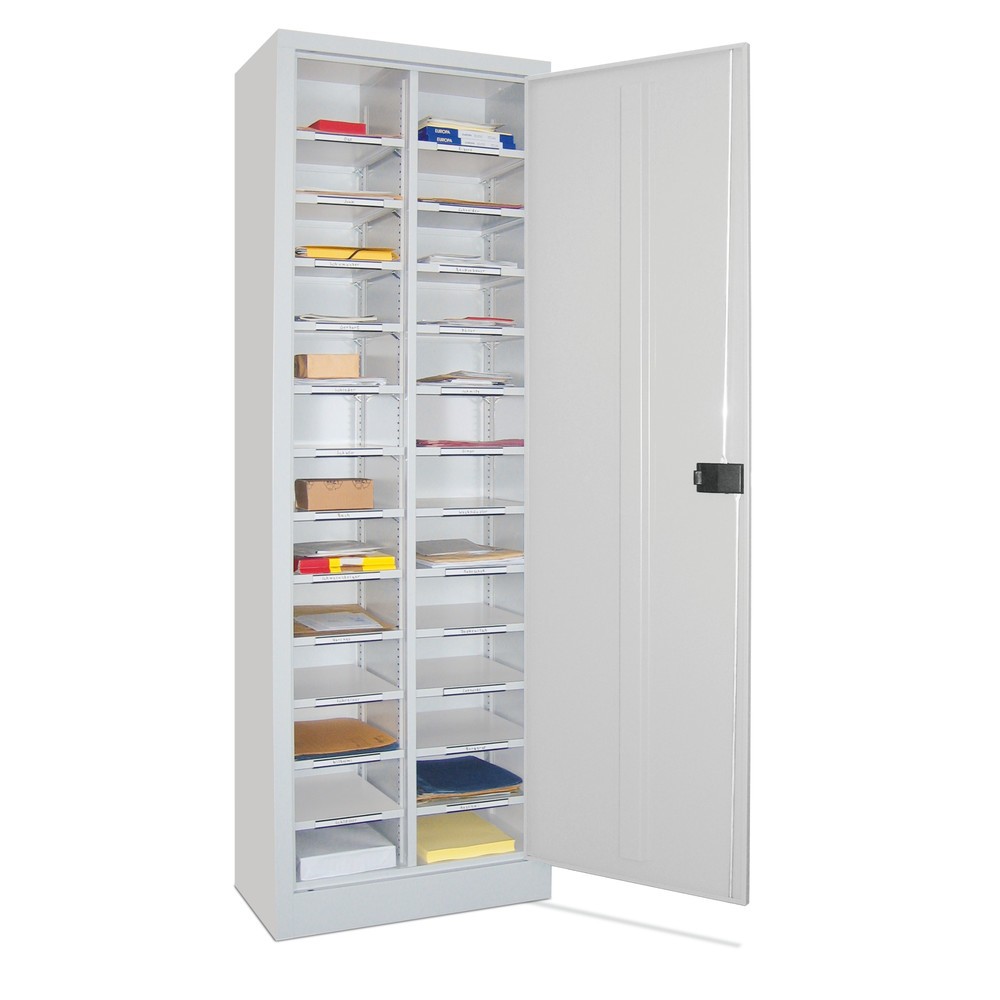 Illustration du produit: Armoire de tri PAVOY avec porte, 26 compartiments, bleu clair, vert réséda