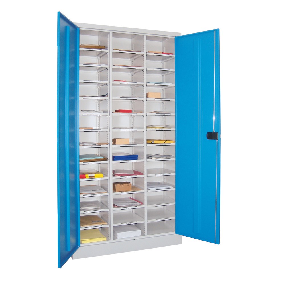 Illustration du produit: Armoire de tri PAVOY avec porte, 39 compartiments, gris clair, gris clair