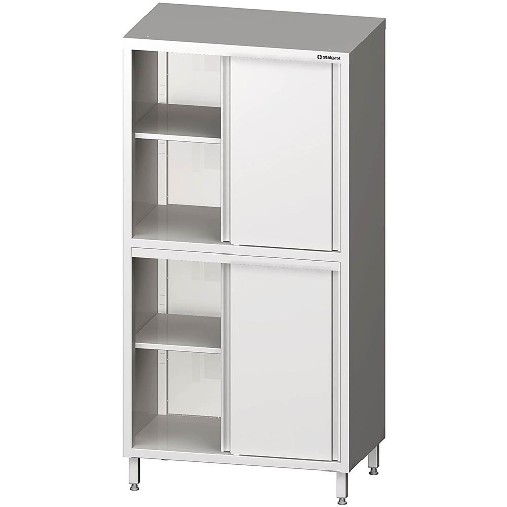 Illustration du produit: Armoire haute Stalgast à portes coulissantes, 800x500x2000 mm, avec deux compartiments de rangement, soudée,