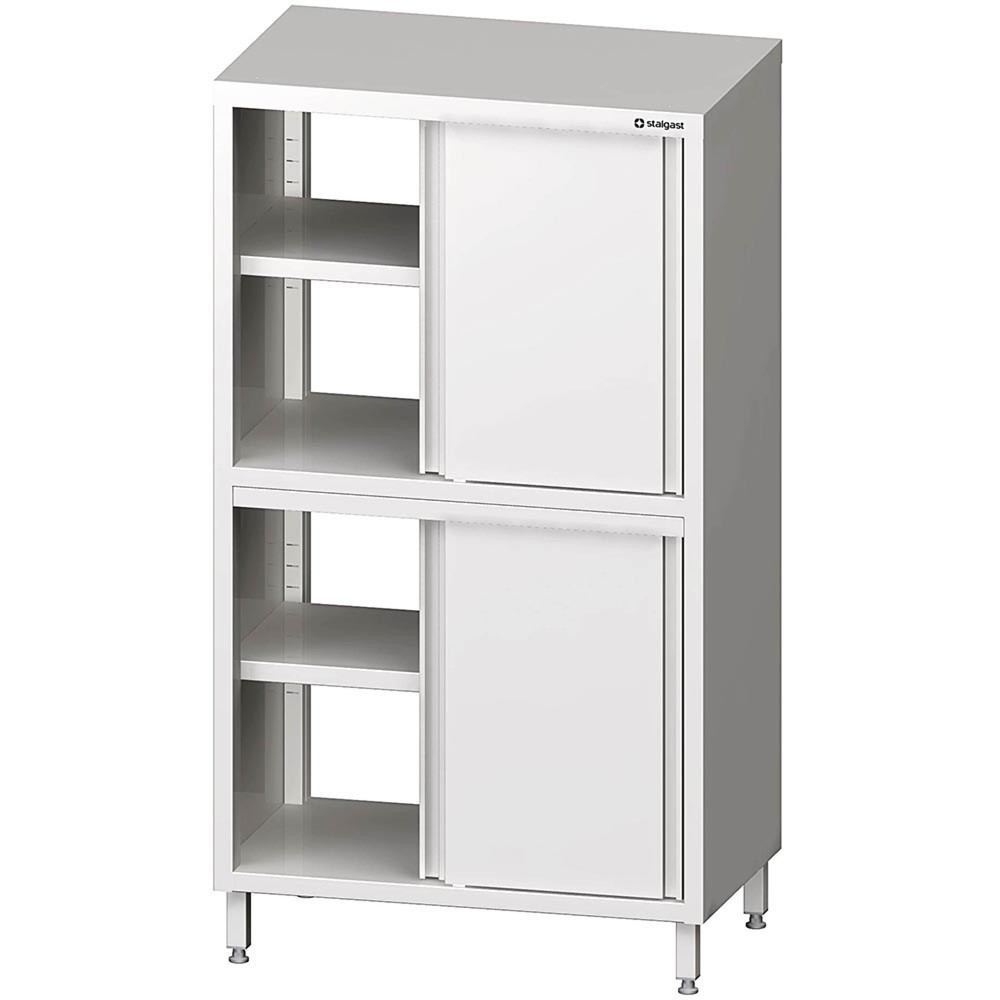 Illustration du produit: Armoire haute traversante Stalgast à portes coulissantes, 800x500x1800 mm, avec deux compartiments de rangement, soudée,