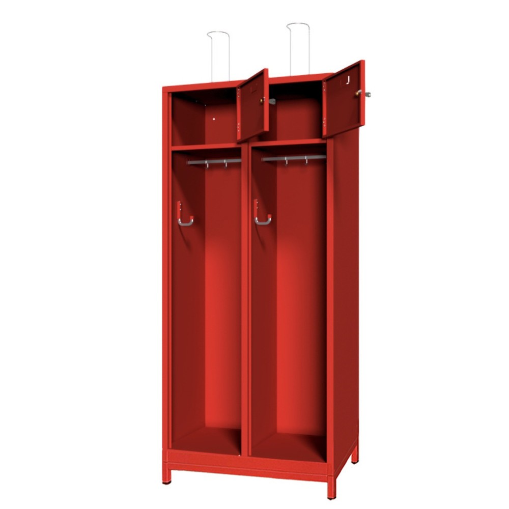 N° de l'image du produit 2 : Armoire incendie PAVOY avec compensation de niveau + cadre porte-étiquette, HxlxP 1 850 x 830 x 500 mm