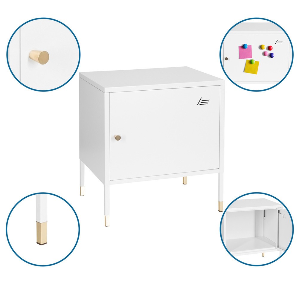 N° de l'image du produit 2 : Armoire métallique / meuble bas hjh OFFICE UMEO métal, blanc