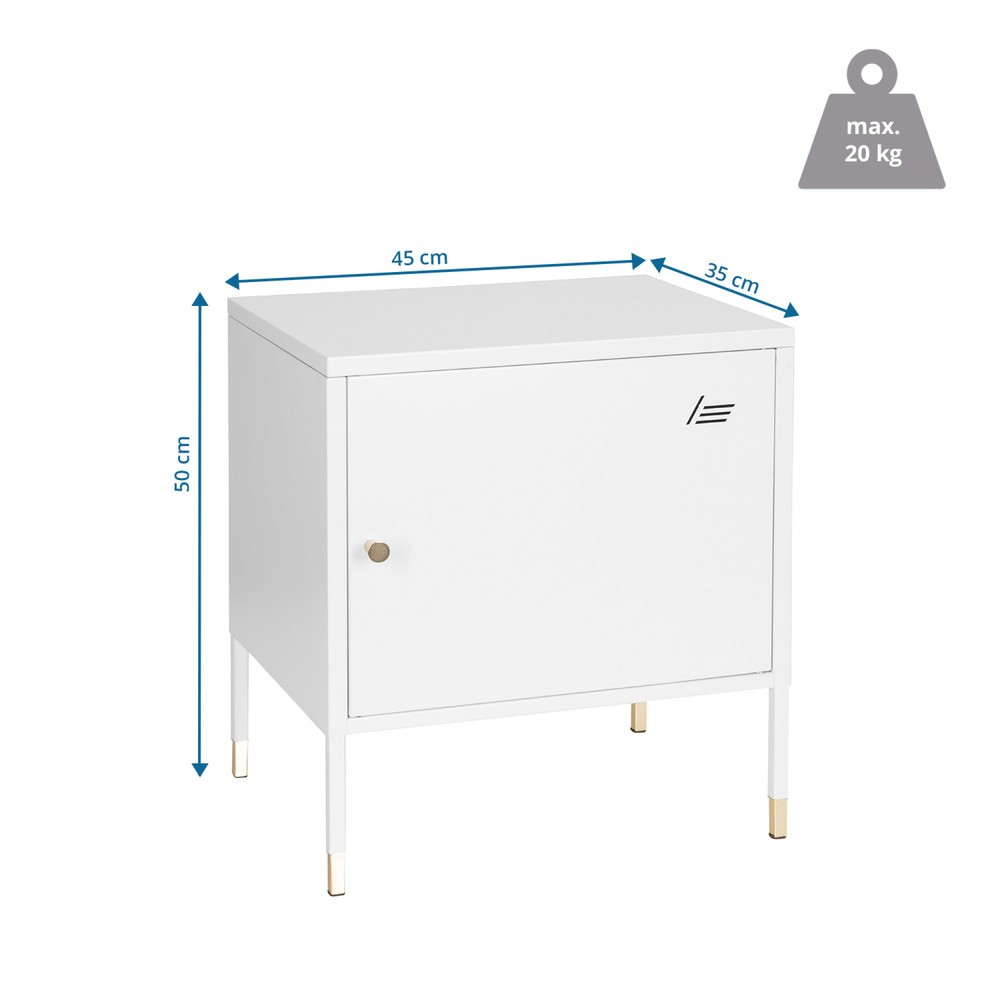 N° de l'image du produit 5 : Armoire métallique / meuble bas hjh OFFICE UMEO métal, blanc