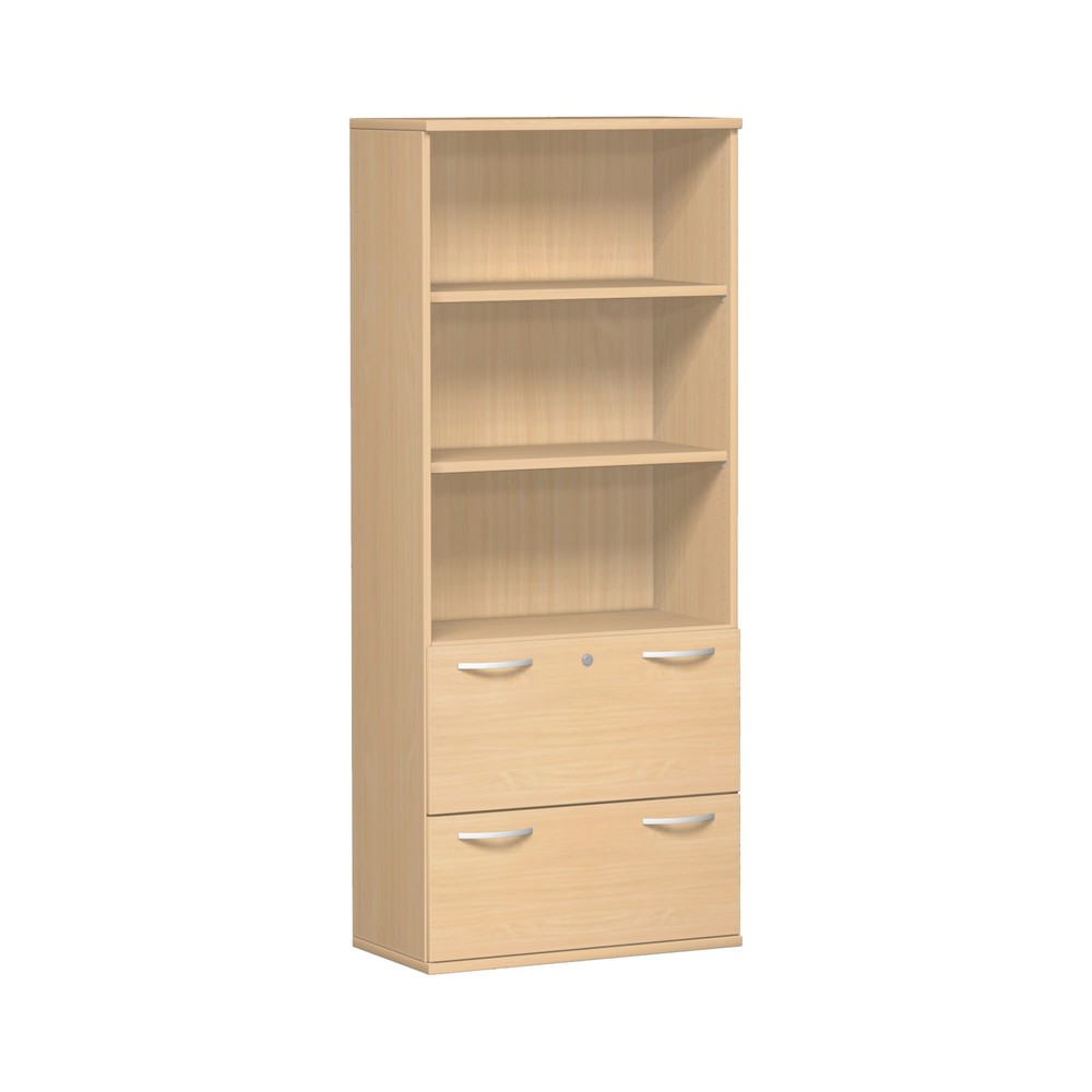 Illustration du produit: Armoire modulaire Profi avec dossiers suspendus, 5 hauteurs de classeurs, hêtre