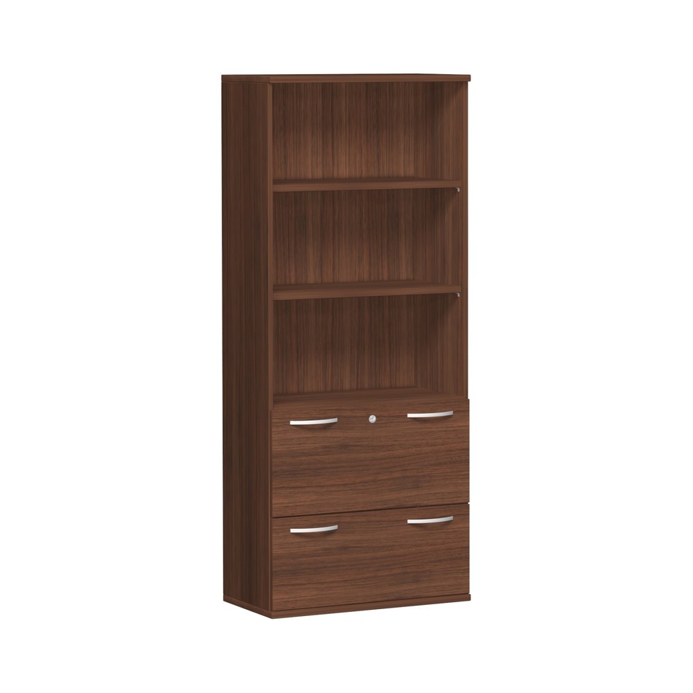 Illustration du produit: Armoire modulaire Profi avec dossiers suspendus, 5 hauteurs de classeurs, noyer