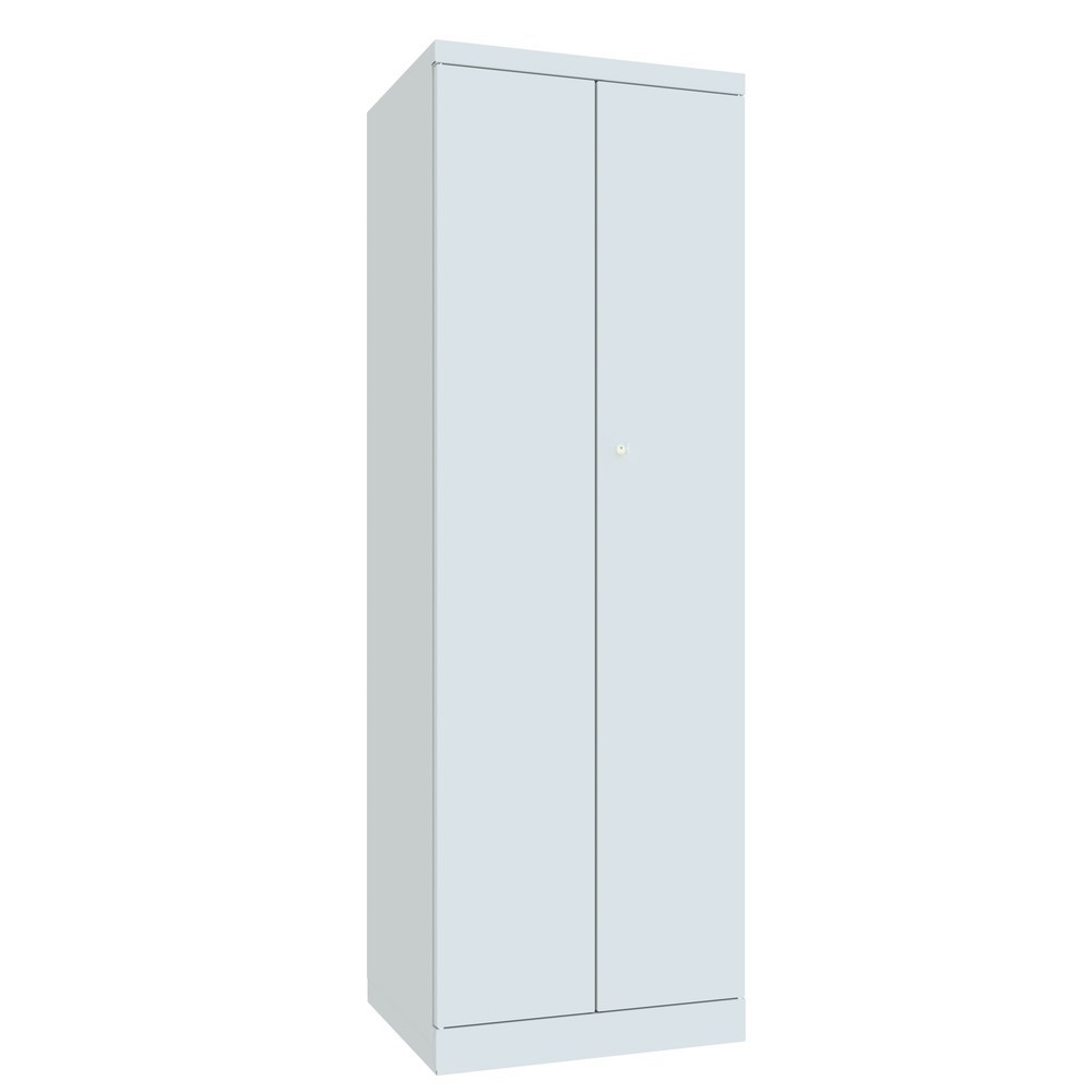 N° de l'image du produit 2 : Armoire-penderie PAVOY avec portes battantes, H x l x P 1 800 x 600 x 500, fermeture centralisée, gris clair, gris clair