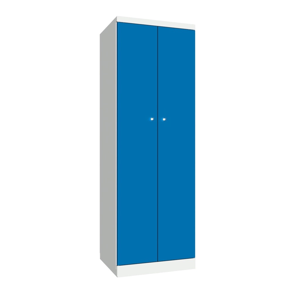 N° de l'image du produit 1 : Armoire-penderie PAVOY avec portes battantes, H x l x P 1 800 x 600 x 500, fermeture individuelle, bleu gentiane, gris clair