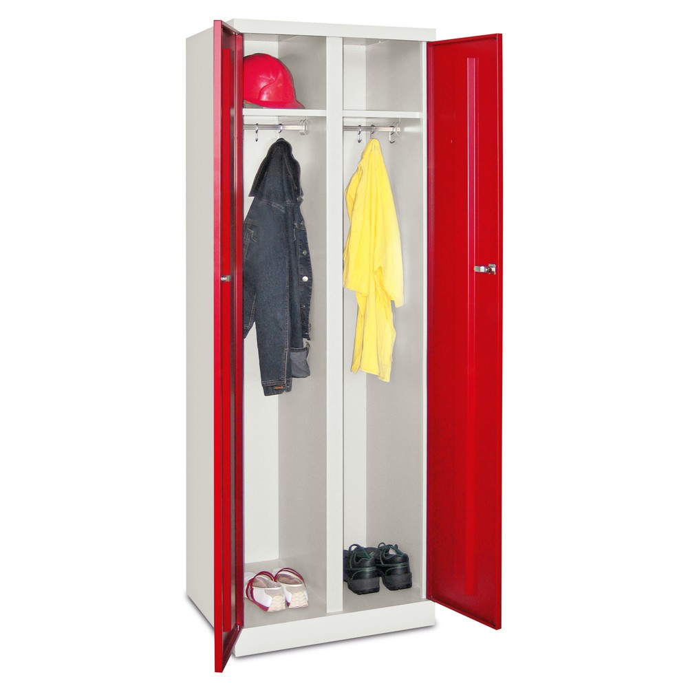 N° de l'image du produit 2 : Armoire-penderie PAVOY avec portes battantes, H x l x P 1 800 x 600 x 500, fermeture individuelle, bleu gentiane, gris clair