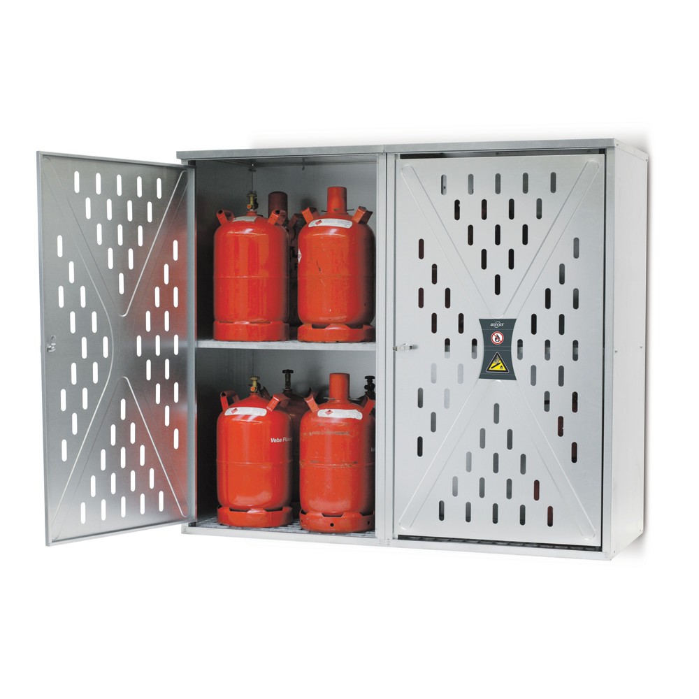 N° de l'image du produit 2 : Armoire pour bouteilles de gaz propane, 1 porte battante, H x l x P 1.500 x 840 x 690 mm