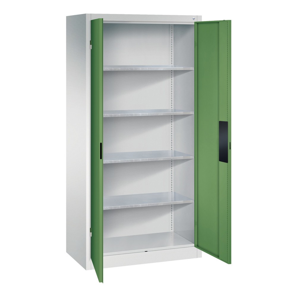 N° de l'image du produit 5 : Armoire pour charges lourdes C+P avec 4 tablettes, H x l x P 1 950 x 930 x 500 mm, gris anthracite, bleu gentiane
