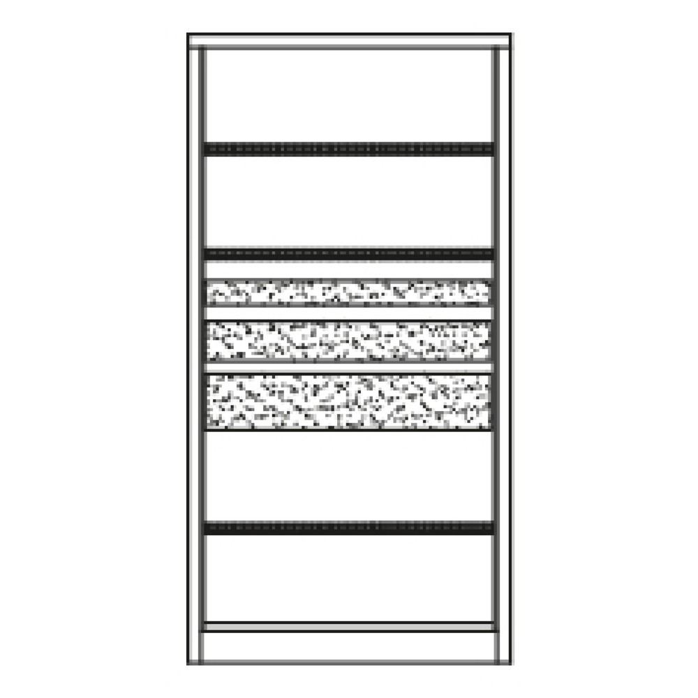 N° de l'image du produit 6 : Armoire pour charges lourdes PAVOY Premium, 3 tablettes + tiroirs 1 x 75 + 1 x 125 + 1 x 175 mm, gris clair, gris clair