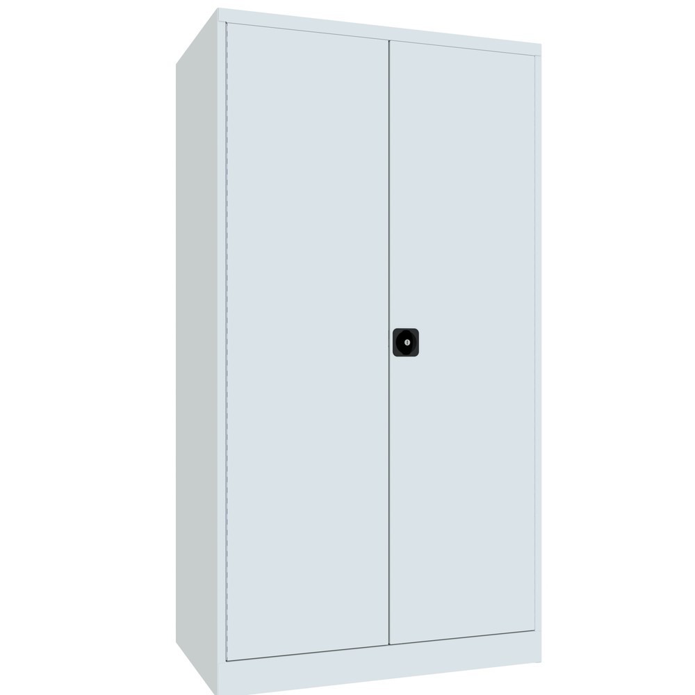 N° de l'image du produit 2 : Armoire pour charges lourdes PAVOY Premium avec paroi intermédiaire, 8 tablettes, gris clair, gris clair