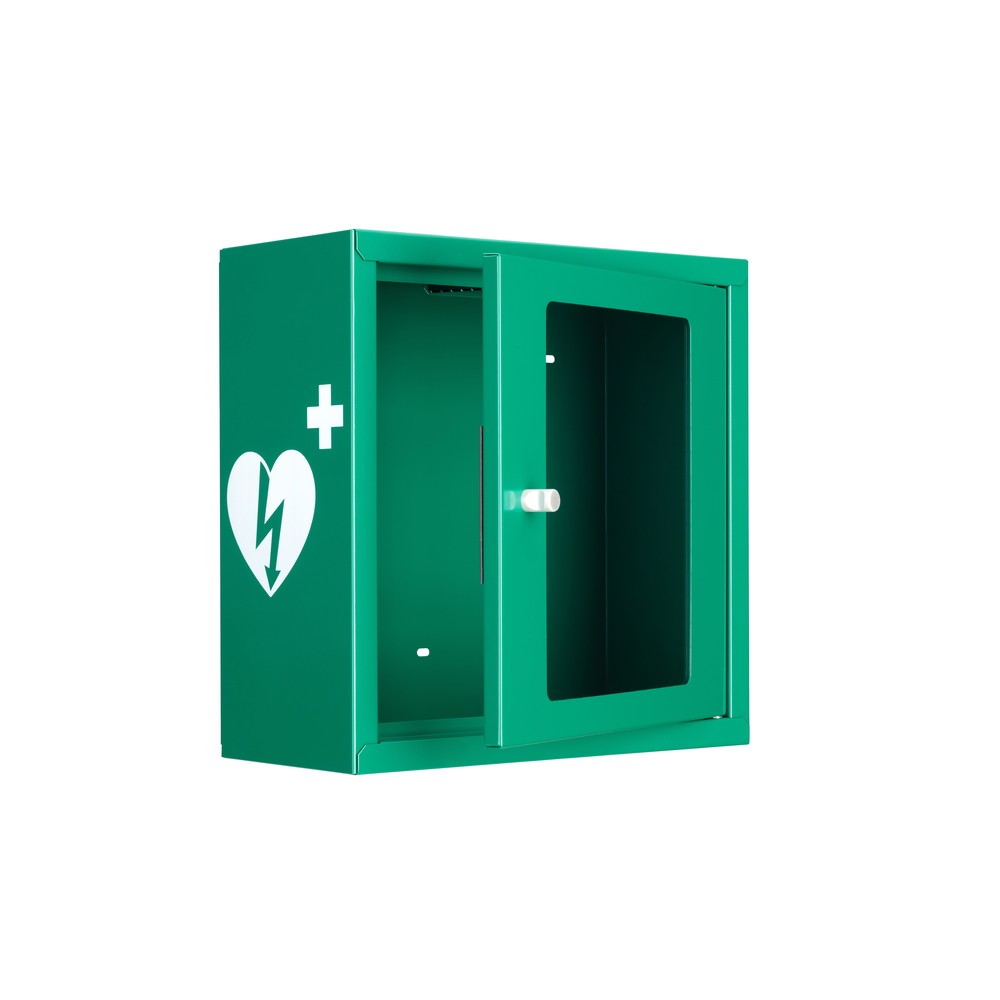 N° de l'image du produit 3 : Armoire pour défibrillateur avec alarme sonore, vert de sécurité