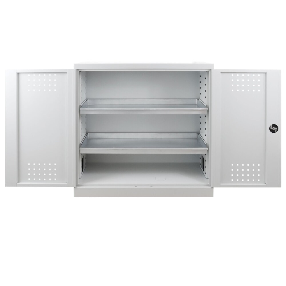 N° de l'image du produit 4 : Armoire à produits chimiques HEMMDAL avec 2 cuves de rétention, haut. x larg. x prof. 1 000 x 1 000 x 500 mm