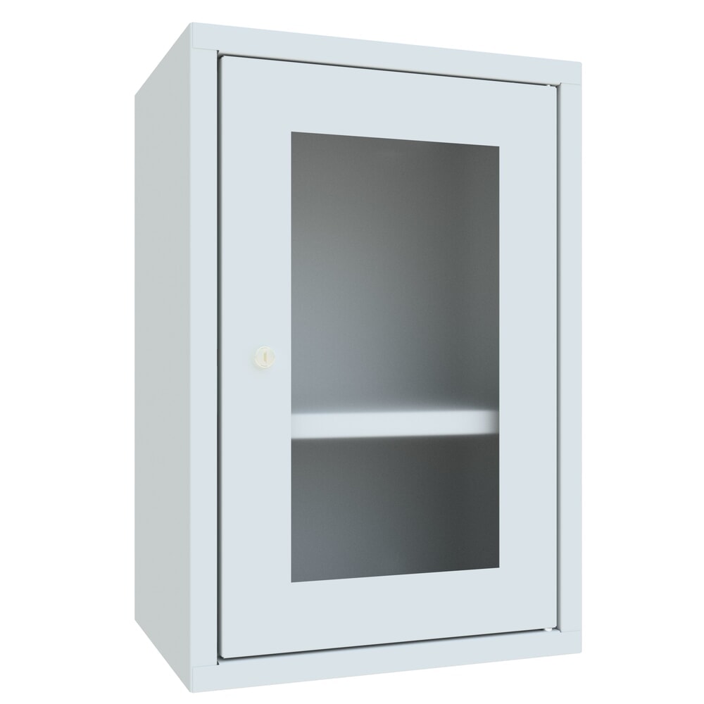 N° de l'image du produit 3 : Armoire suspendue PAVOY avec regard, H x l x P 600 x 400 x 300 mm, gris clair, gris clair