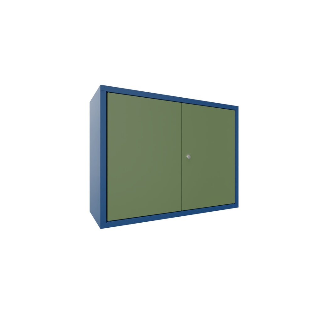 N° de l'image du produit 1 : Armoire suspendue PAVOY, H x l x P 600 x 800 x 300 mm, vert réséda, bleu gentiane