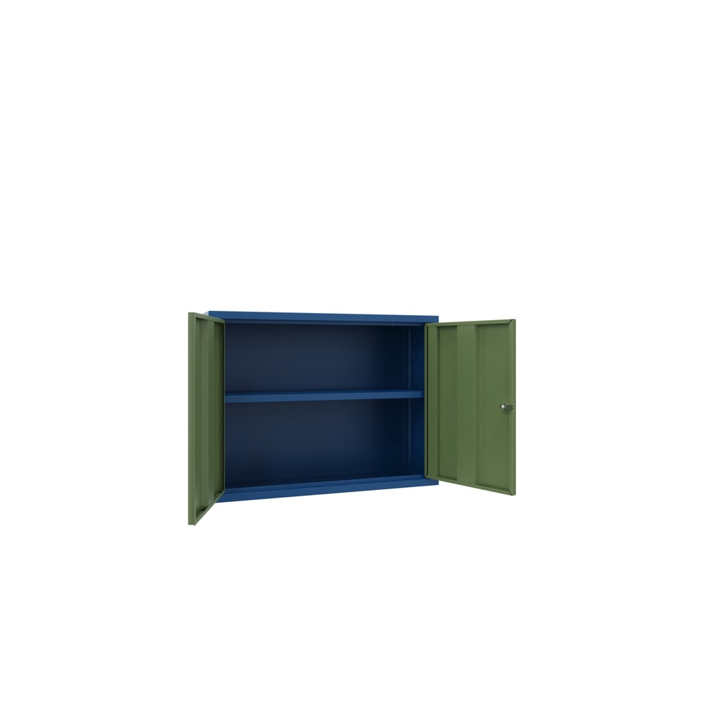 N° de l'image du produit 2 : Armoire suspendue PAVOY, H x l x P 600 x 800 x 300 mm, vert réséda, bleu gentiane
