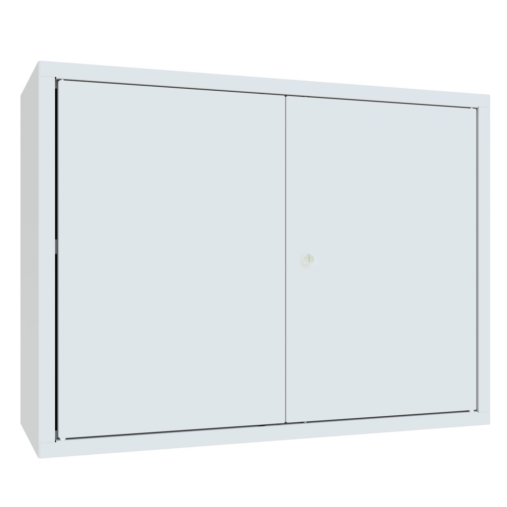 N° de l'image du produit 2 : Armoire suspendue PAVOY, H x l x P 600 x 800 x 300 mm, paroi arrière perforée, gris clair, gris clair