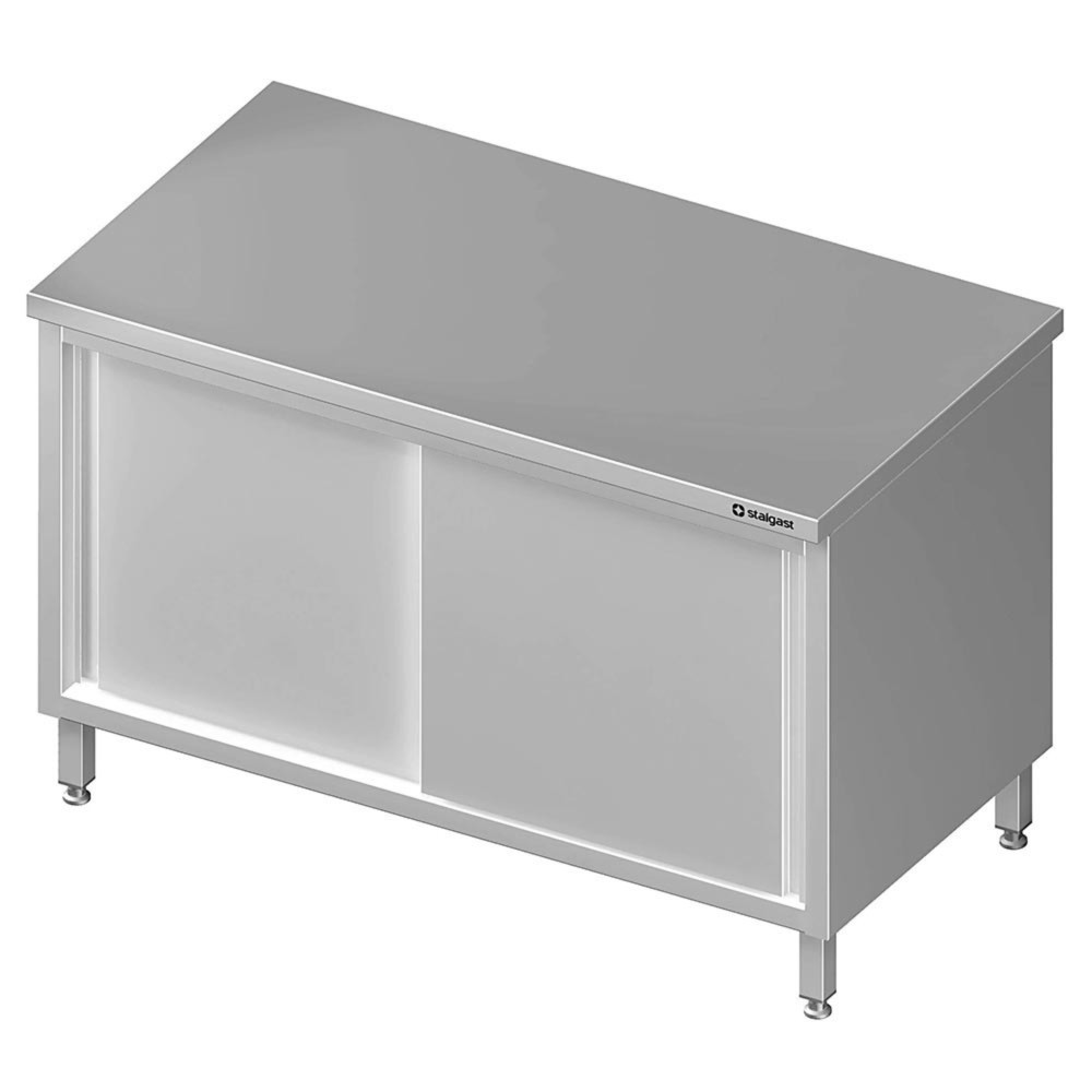 Illustration du produit: Armoire traversante Stalgast à portes coulissantes, 800x600x850 mm, sans rebord, soudée