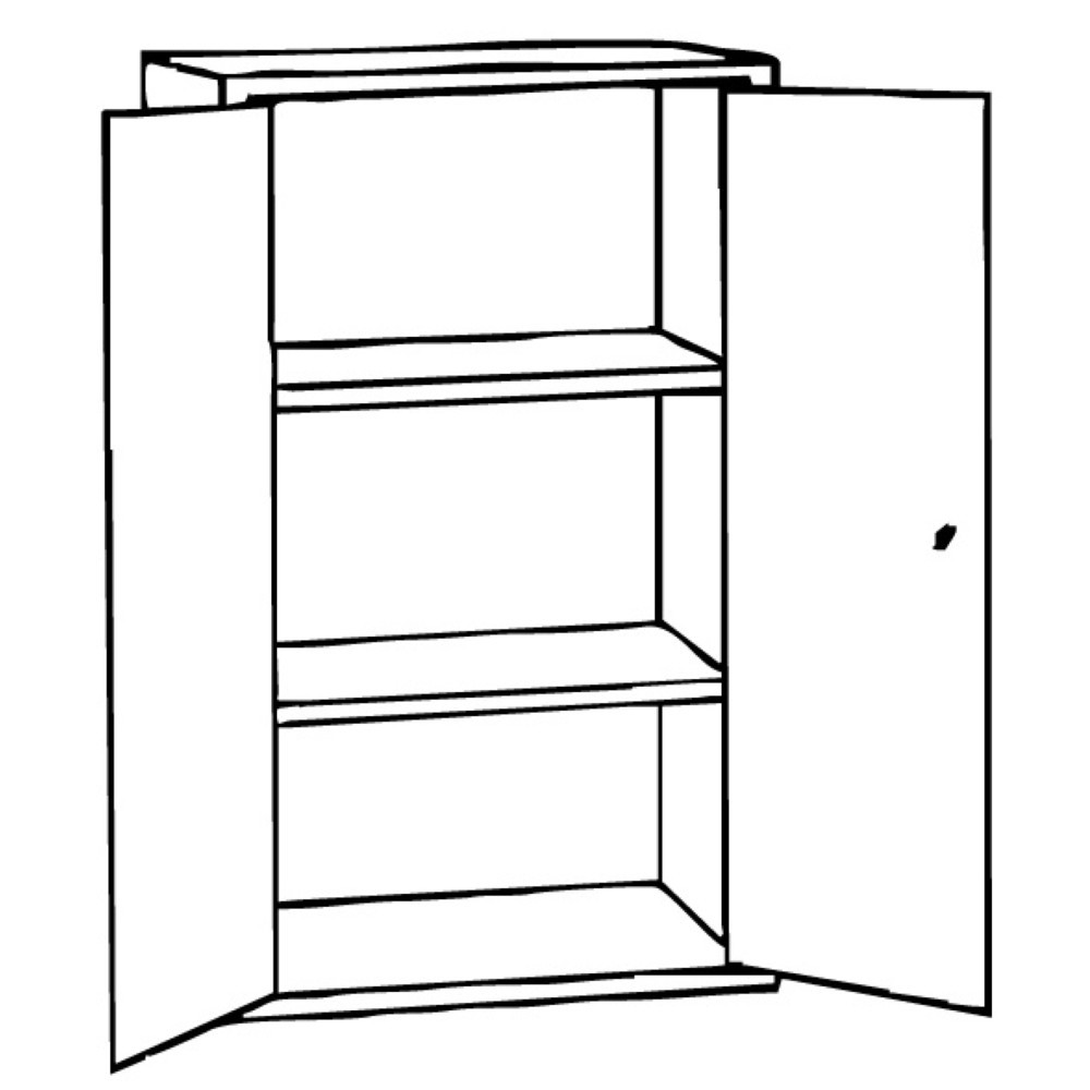 N° de l'image du produit 2 : Armoire universelle avec serrure à cylindre à pêne tournant, 3 hauteurs de classeur, HxlxP 1 200 x 800 x 380 mm